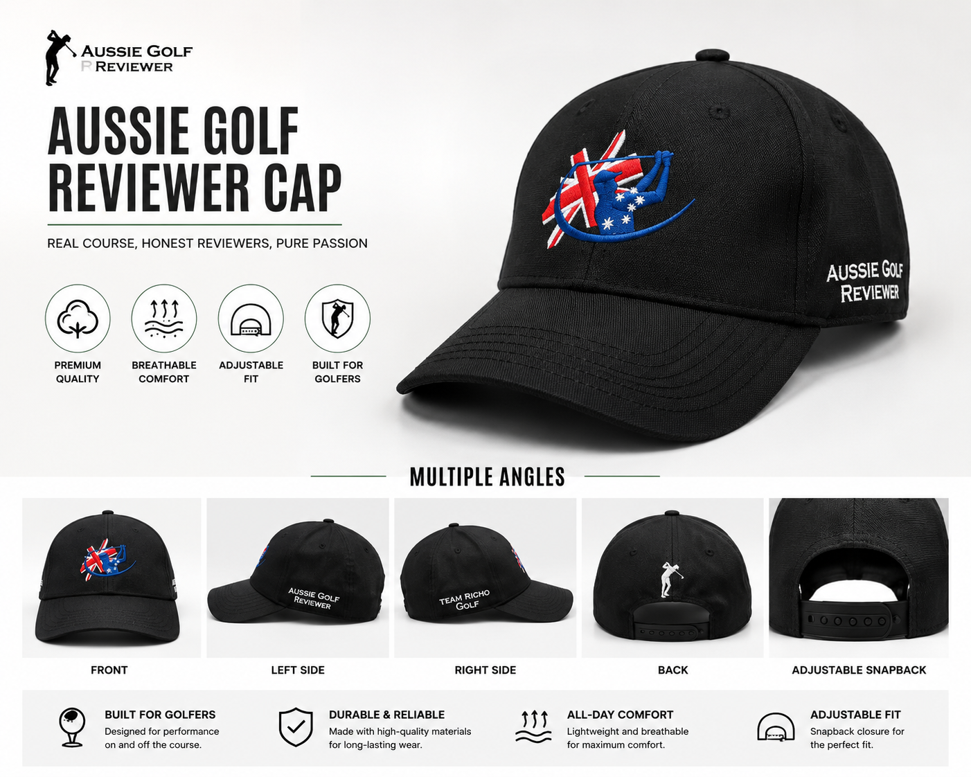 Aussie Golf Reviewer cap original product image