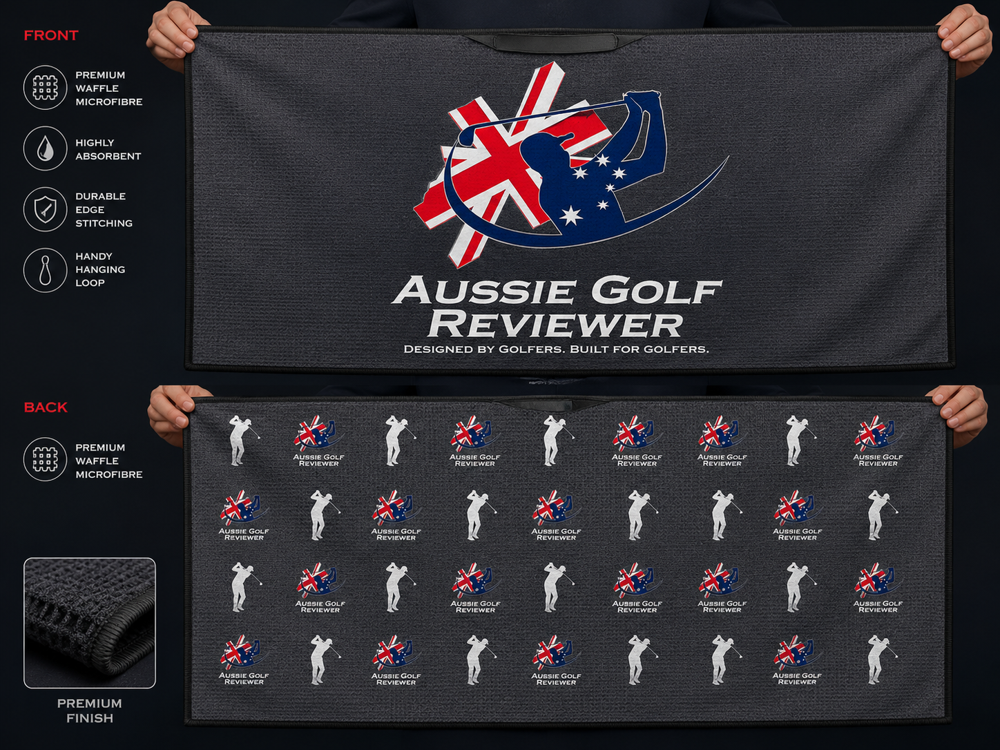 Aussie Golf Reviewer towel original product image